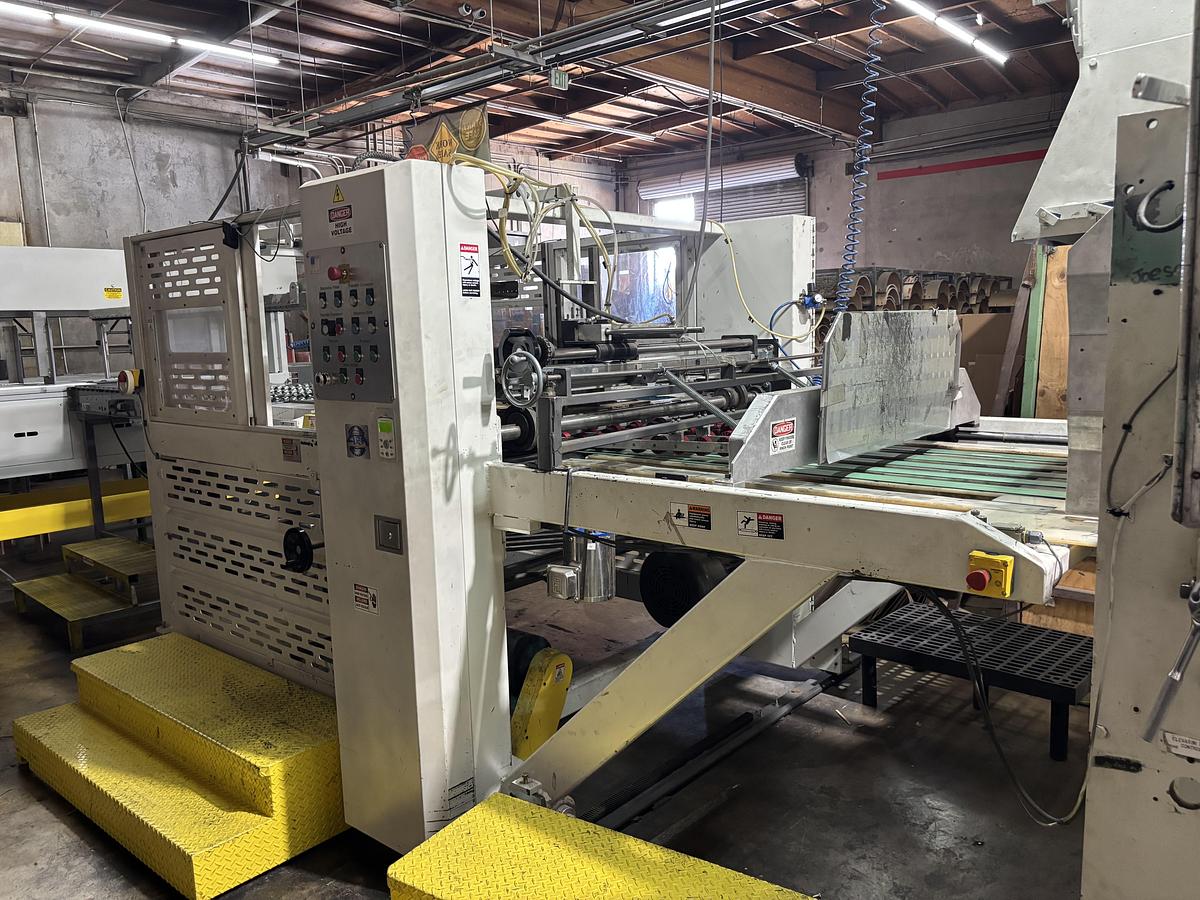 Used 37” x 84” Langston 2 color flexo folder gluer