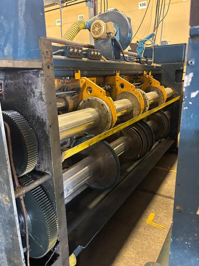 Used 66" x 126" Ward 2 Color Flexo Folder Gluer with DC section
