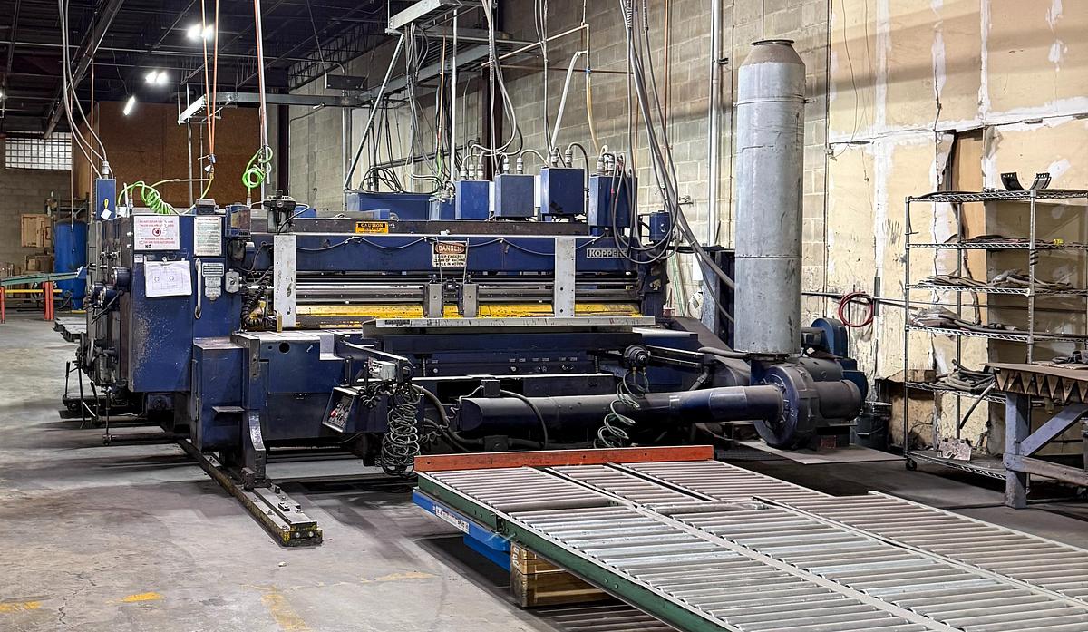 Used 50" x 110" Koppers 2 color Flexo Folder Gluer