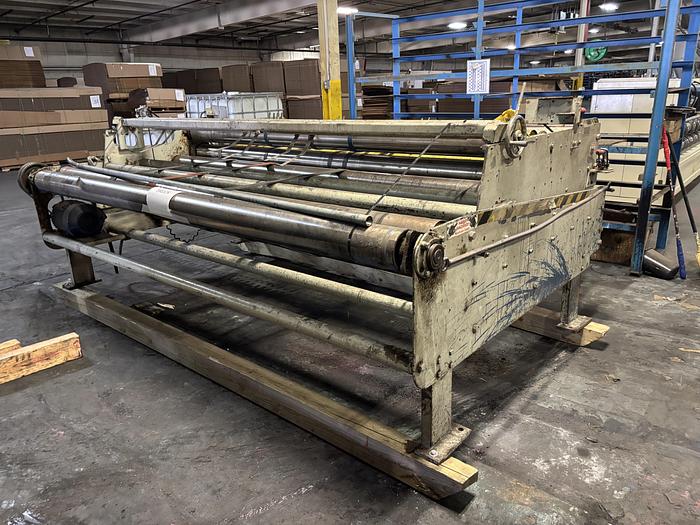 Used 66" x 110" Koppers 1 color Rotary Die Cutter with Greeneline Stacker