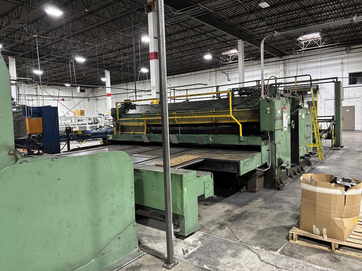 Used 86" x 185" Universal 2 color Flexo Rotary Slotter, Sauer tooling, Sheet Stacker
