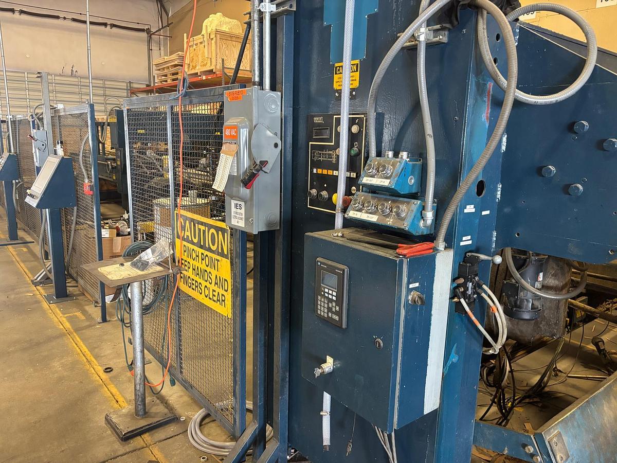 Used 66" x 126" Ward 2 Color Flexo Folder Gluer with DC section