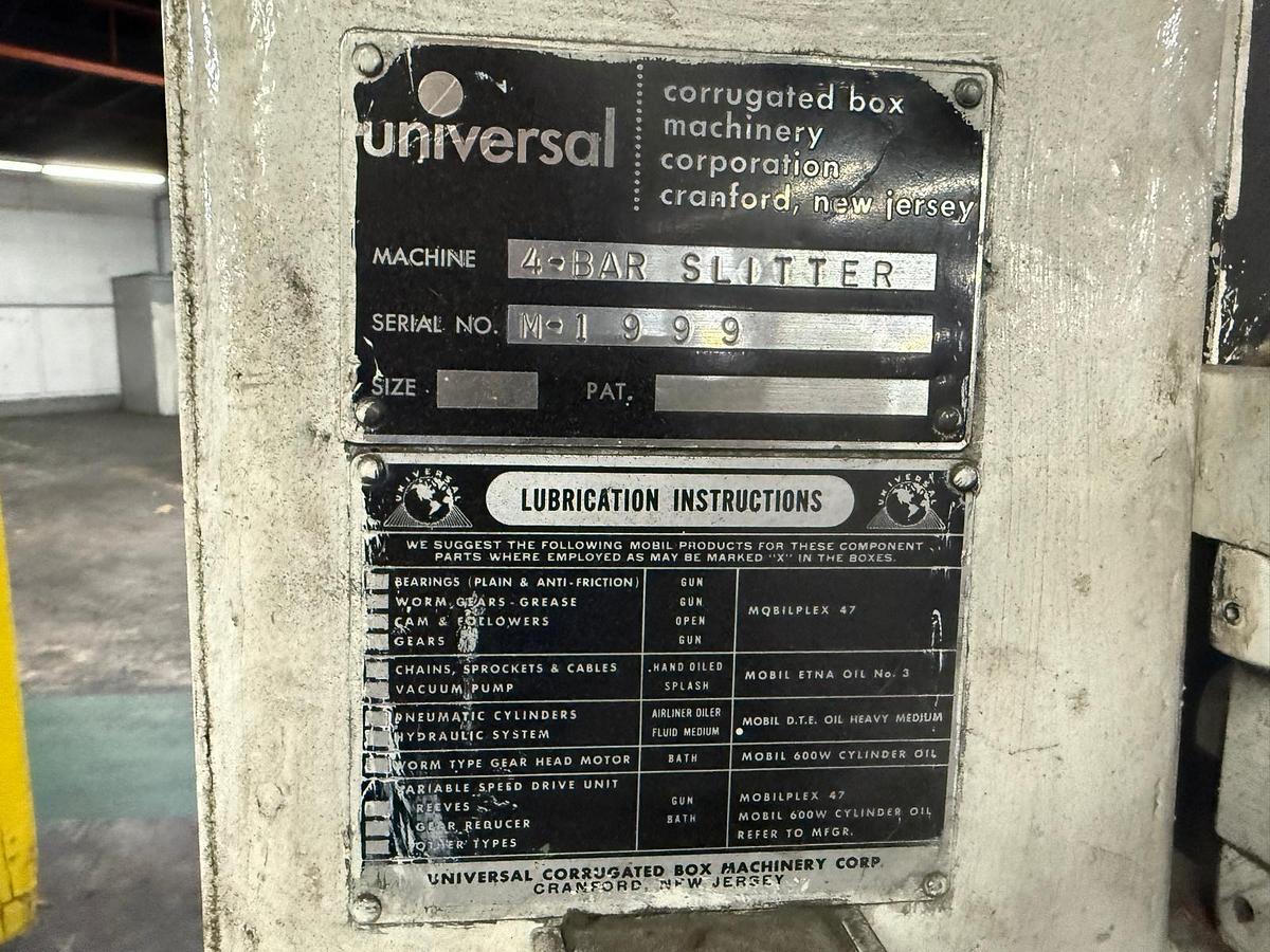 Used 120" Universal 4 bar Slitter