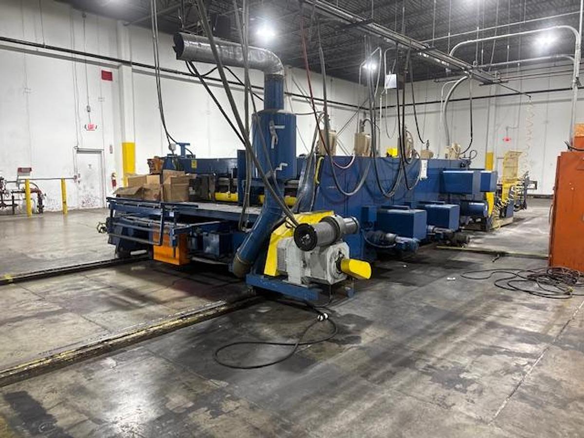 Used 66" x 115" Koppers 2 color Rotary Die Cutter with Slotting section