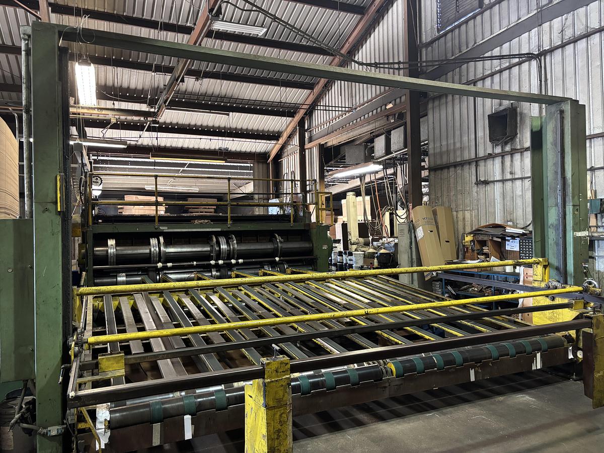 Used 80” x 180” 2 color jumbo Koppers Flexo Printer Slotter