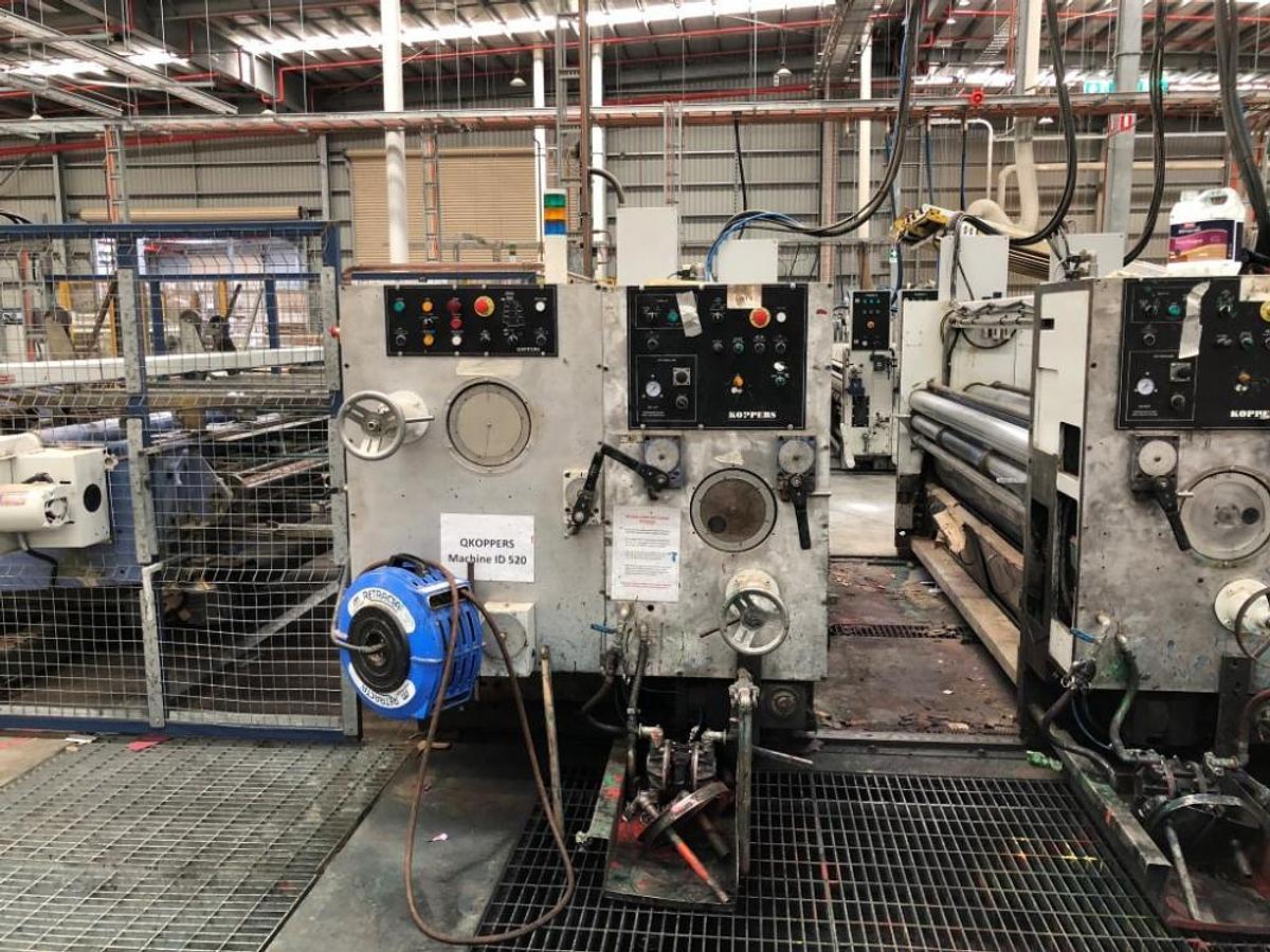 Used 66″ x 115″ Koppers 3 color Rotary Die Cutter