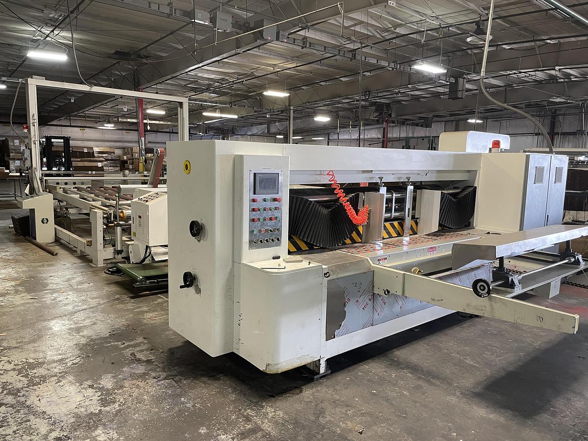 Used Matchbox plain Rotary Die Cutter with Stacker