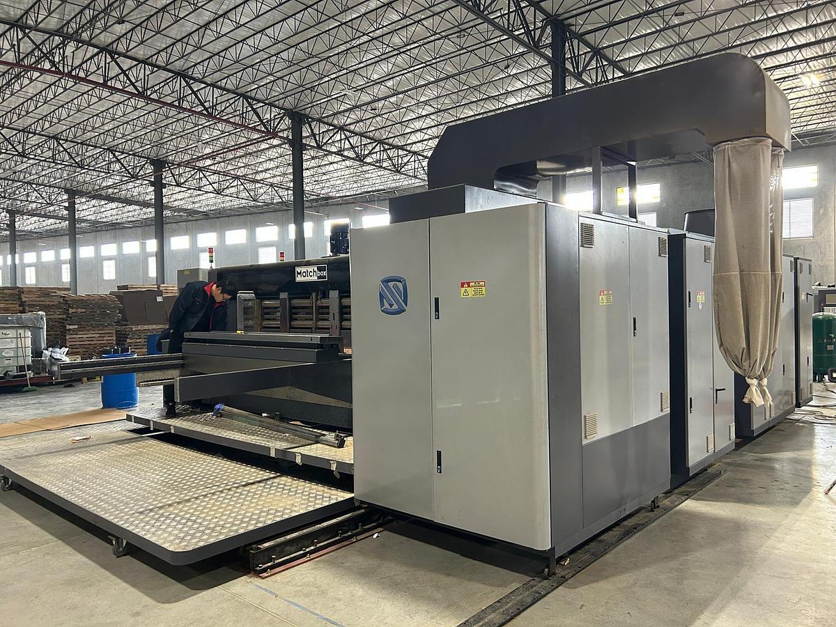 Used 66" x 135" Matchbox 2 color Flexo Folder Gluer, late model