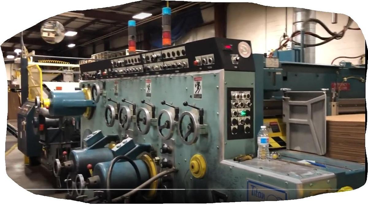 Used 66" x 113" Langston Titan 2 color Rotary Die Cutter with Die Cut Stacker