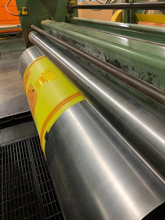 Used 66″ x 85″ Staley 3 color Rotary Die Cutter with Slotting section