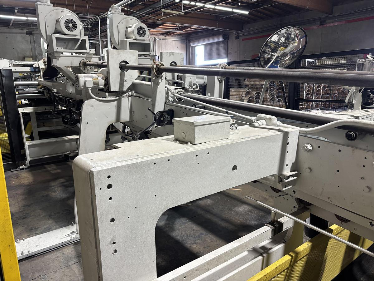 Used 37” x 84” Langston 2 color flexo folder gluer