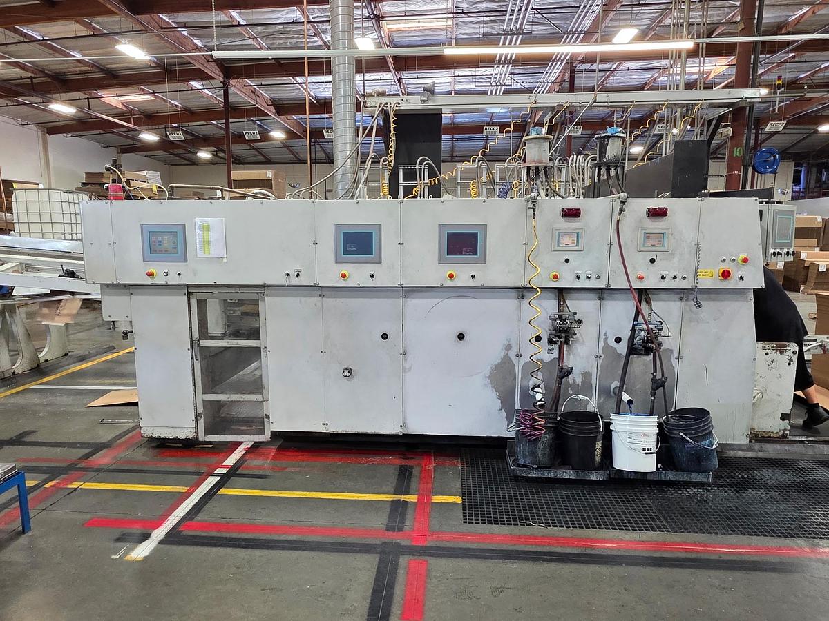 Used 50" x 115" Mitsubishi 2 Color Flexo Folder Gluer