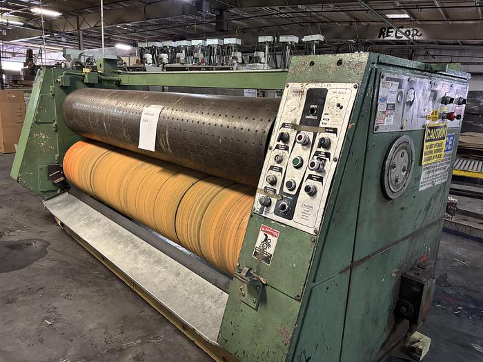 Used 66" x 110" Koppers 1 color Rotary Die Cutter with Greeneline Stacker