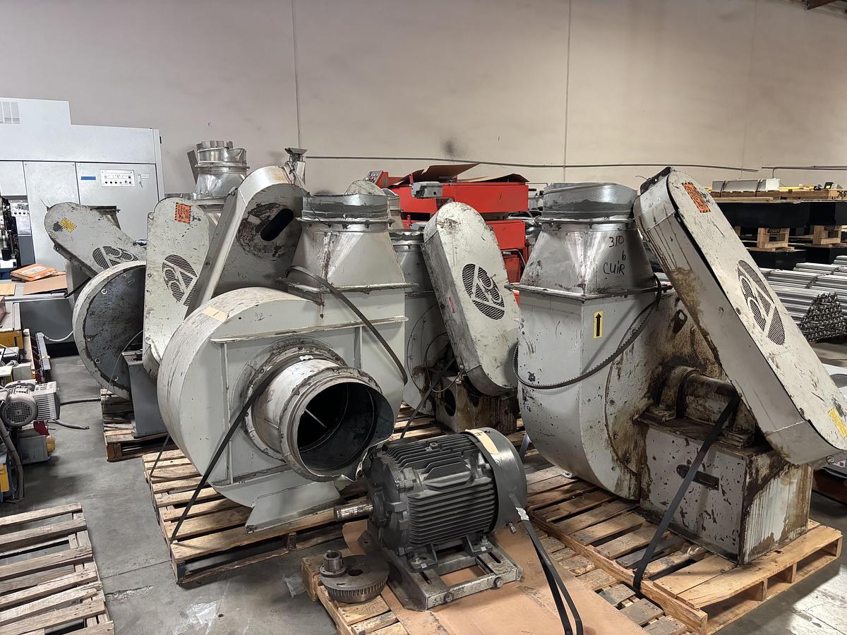 Used Vacuum Blower Motors for Corrugated scrap removal