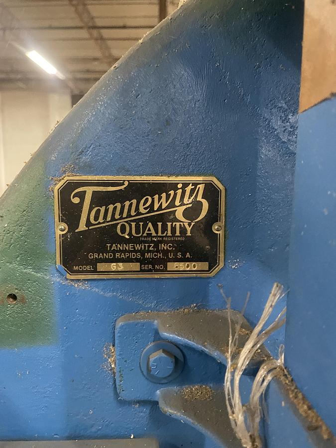 Used 36” Tannewitz vertical corrugated Bandsaw