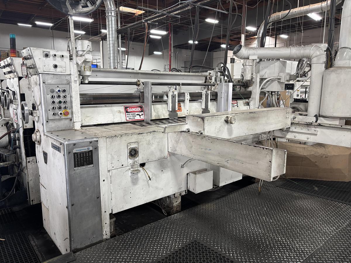 Used 66" x 115" Langston 3 color Rotary Die Cutter