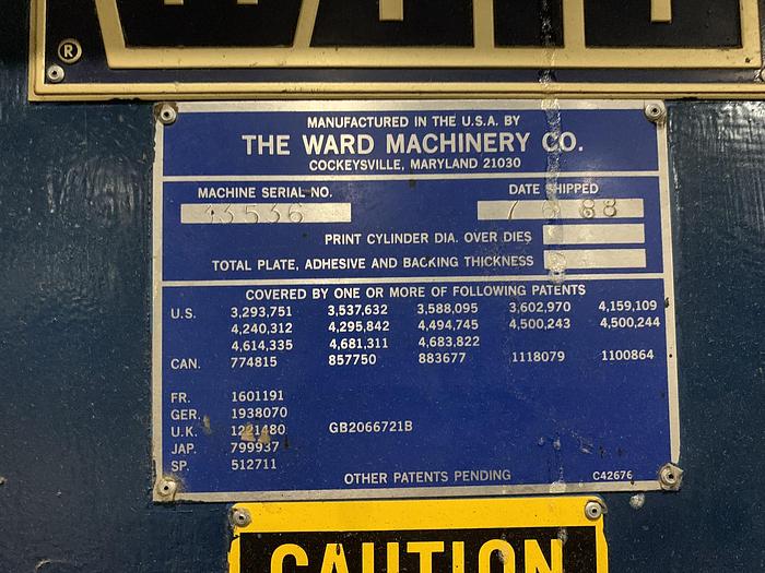 Used 66″ x 125″ Ward 2 color Flexo Folder Gluer