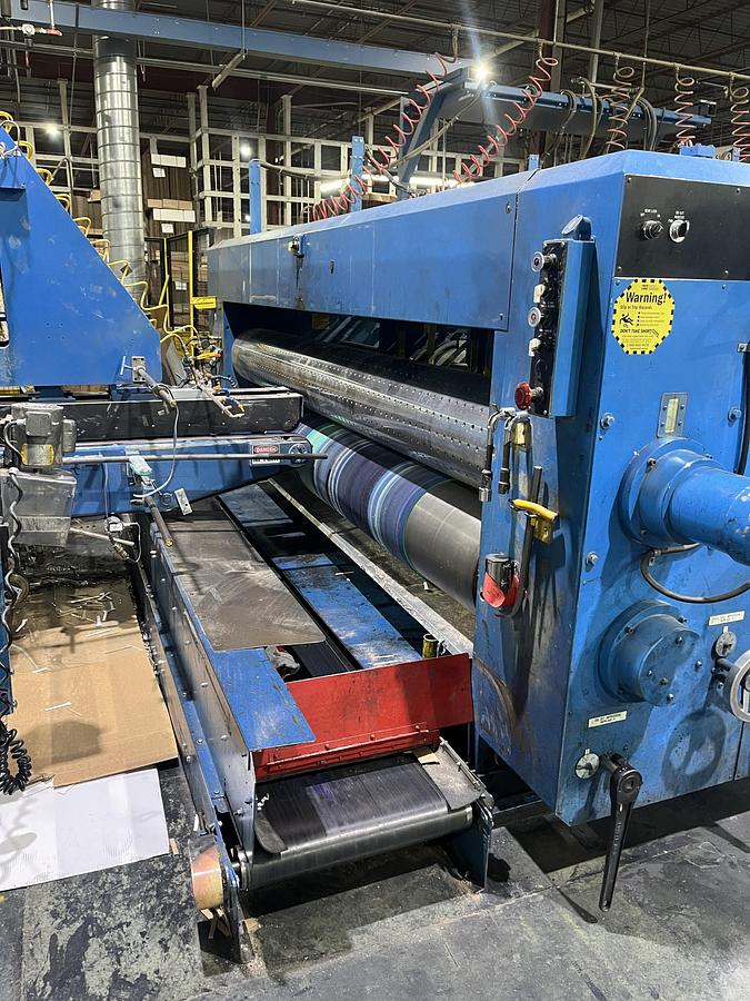 Used 50" x 130" McKinley 2 color Flexo Folder Gluer with die cut section