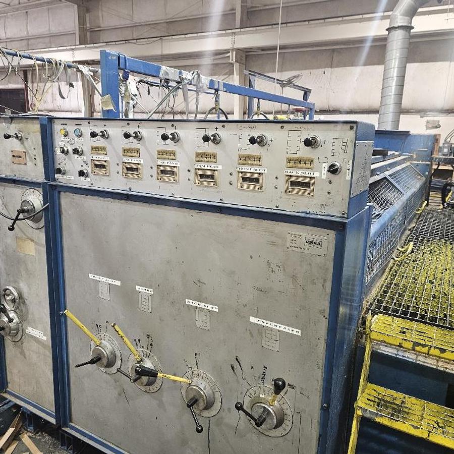 Used 43" x 96" Emba 2 color Flexo Folder Gluer