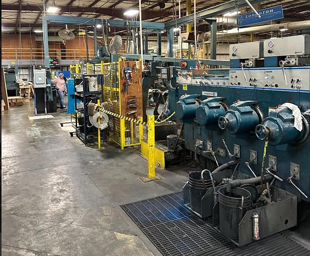 Used 50″ x 110″ Langston 2 Color Flexo Folder Gluer