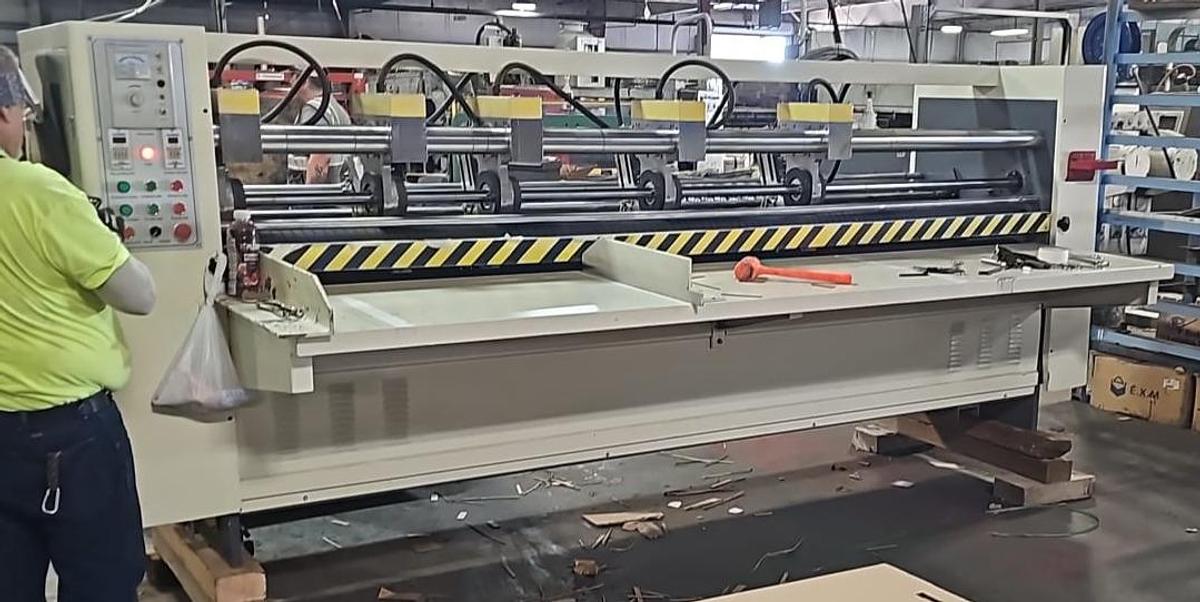 120" Matchbox Auto set Razor Cut Corrugated Slitter Scorer machine