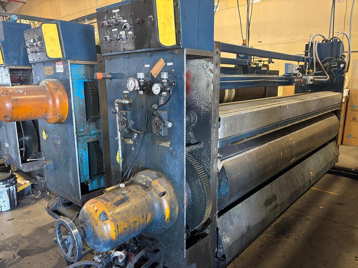 Used 66" x 126" Ward 2 Color Flexo Folder Gluer with DC section