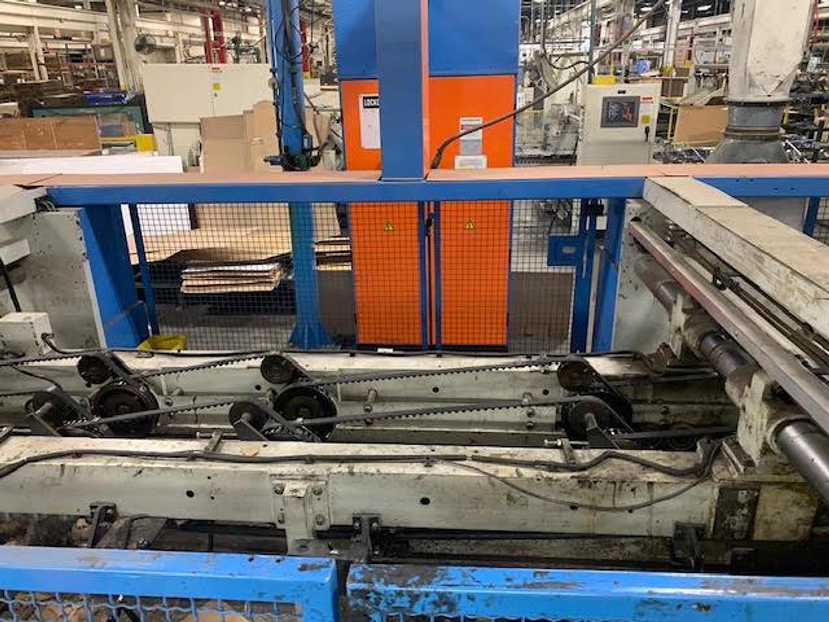 Used 25" x 63" Martin 2 color mini Flexo Folder Gluer