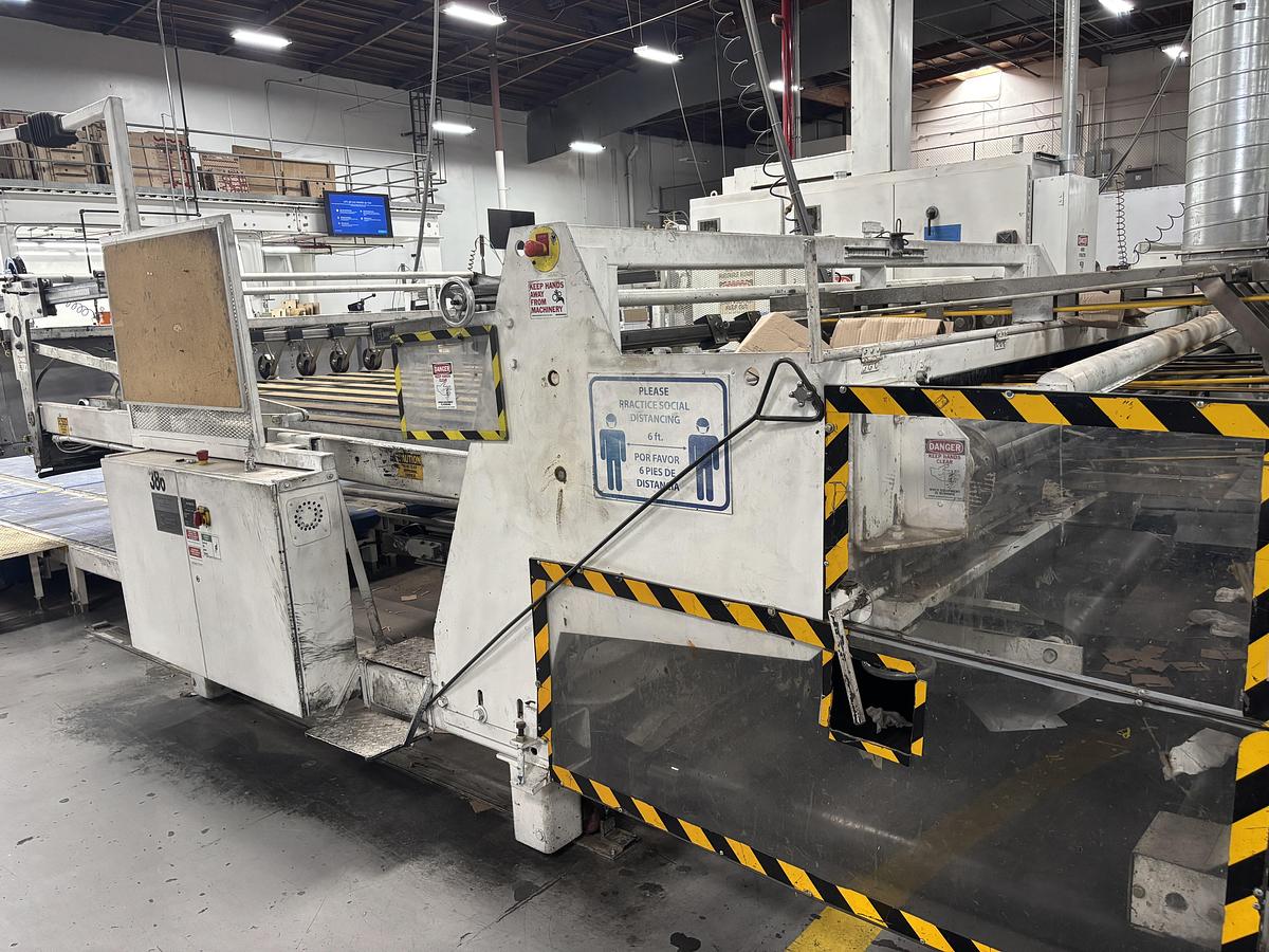 Used 66" x 115" Langston 3 color Rotary Die Cutter