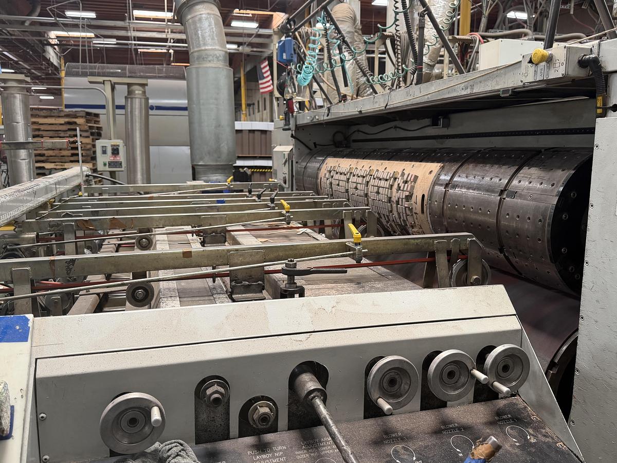 Used 37" x 98" Ward 4 color Flexo Folder Gluer