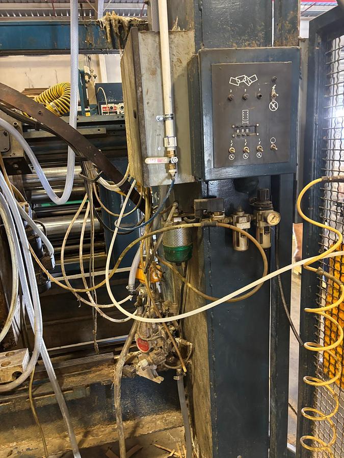 Used 66" x 126" Ward 2 Color Flexo Folder Gluer with DC section