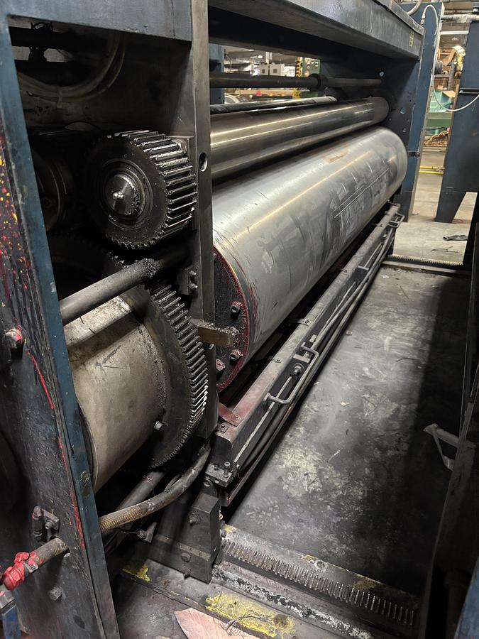 Used 66″ x 110″ MckInley 2 color Rotary Die Cutter