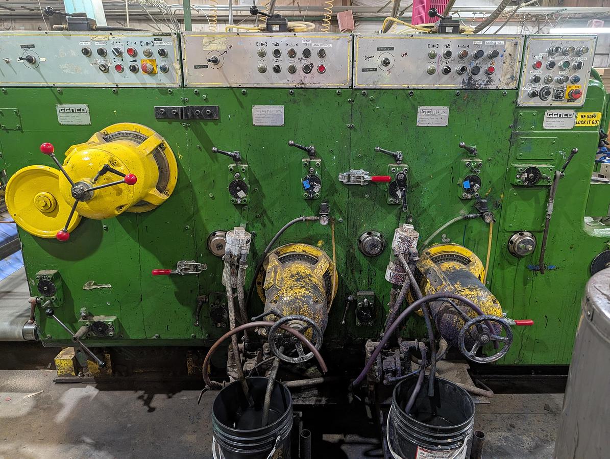 Used 66" x 113" Ward-Genco 2 color Rotary Die Cutter