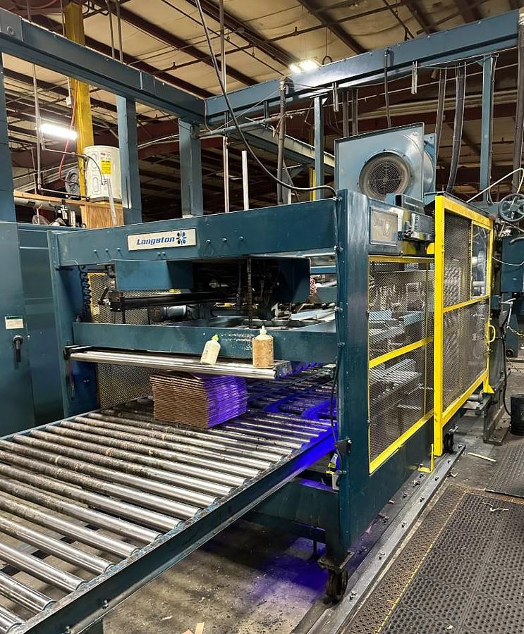 Used 50" x 113" Langston 2 color Flexo Folder Gluer