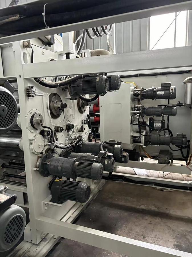 Used 50" x 110" Sunrise 4 color Flexo Folder Gluer with Die Cut section