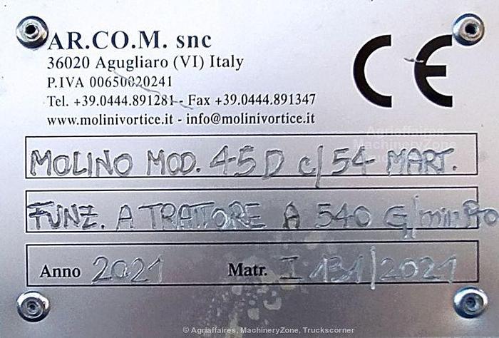 Molino con Ciclone Vortice Arcom 45 D C 54 martelli