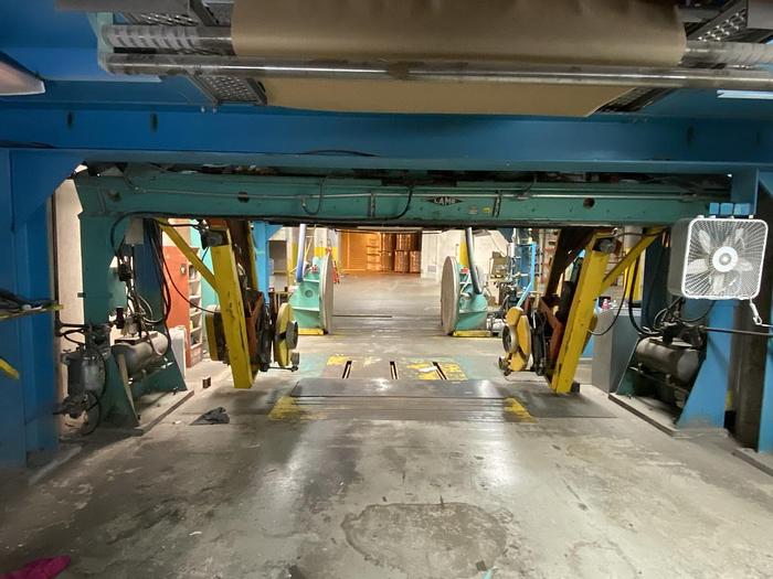 Used LAMB-GRAYS HARBOR CO. 86"W ROLL WRAPPER 60" DIA, ROLLS