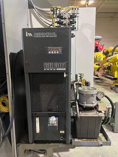 Used SAMSUNG MCV 50 VERTICAL MACHINING CENTER (X/Y/Z): 35.43" X 19.69" X 20.08" FANUC OiMD STK #104859