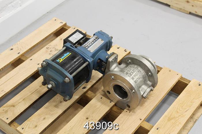 Used Dezurik 3" Air Operated V-Ball Valve, Stainless Steel Body #43909