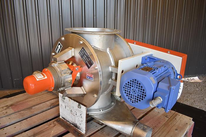 Used USED KICE ROTARY AIR LOCK VALVE, VBS 14X10, STAINLESS STEEL
