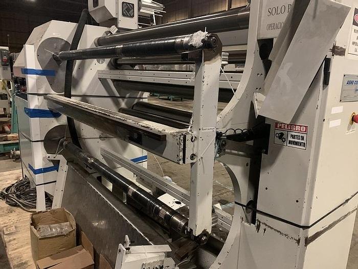 Used 62" ASHE DUPLEX CANTILEVERED SLITTER REWINDER