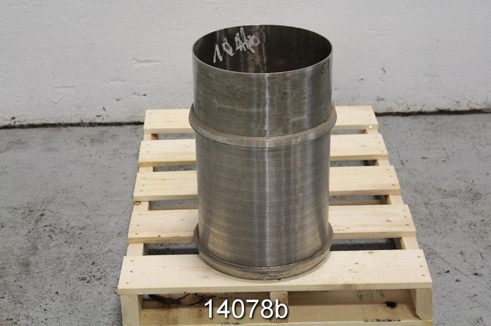 Used Bird 100 Pressure Screen Basket, .062" Perf. X 12%, Wst136501050Gnc #14078