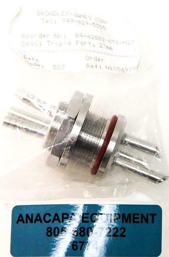 Broadley-James Triple port, 27mm B4-42002-8T9-M27 NEW (6774)W