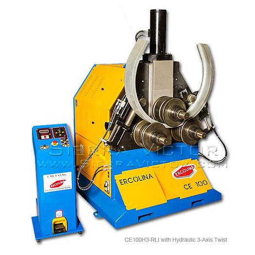 ERCOLINA Hydraulic Angle Roll-Section Bender with Hydraulic 3-Axis Twist Correction for Angle Iron CE100H3-RLI