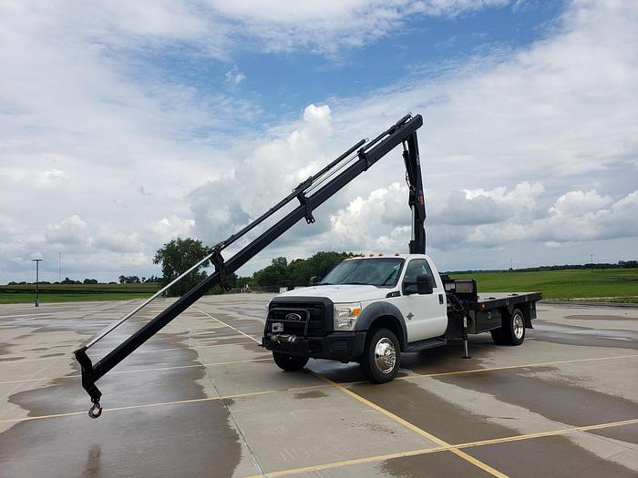 Used LOOK! CLEAN 2011 F550 4X4 HIAB FOLDING CRANE!! BOOM TRUCK F550