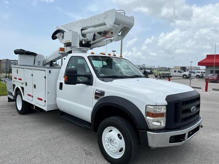 Used Versalift 41ft Material Handler Bucket Boom on 2010 Ford F550 4x4 Reg Cab Utility Truck - C25254