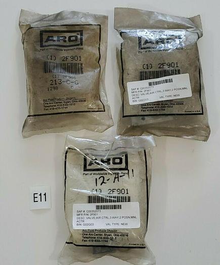 *NEW OPEN BAG* LOT OF 3 ARO 2F901 1/8" Limit Valve 3 Way 2 Position + Warranty!