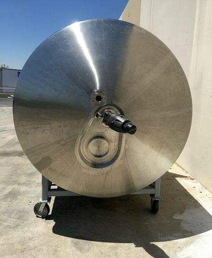 Used Precision 5000 Liter Stainless Steel Jacketed Reactor @ 52 PSI  Mixer w/o Motor
