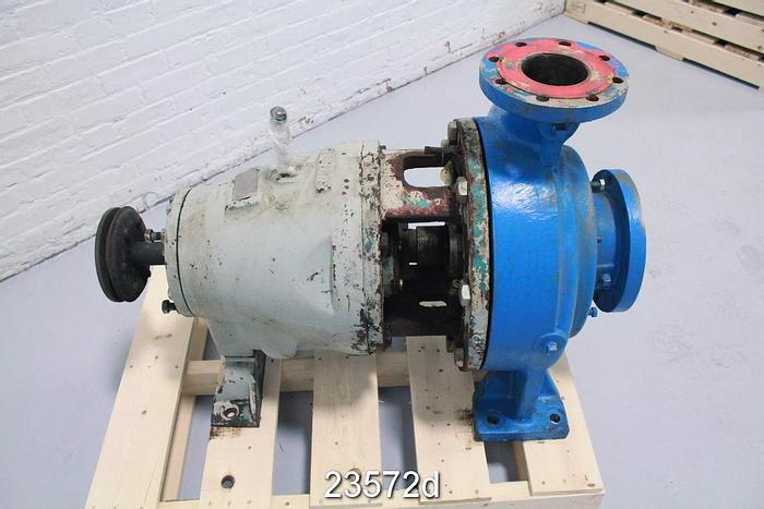 Used Goulds 3175 Pump, 3175S, 4X6X14, 2-Vane Impeller, 10" Impeller Diameter, Ss Casing, Ss Impeller, Ss Stuffing Box, Ss Suction Side Plate, Packing #23572