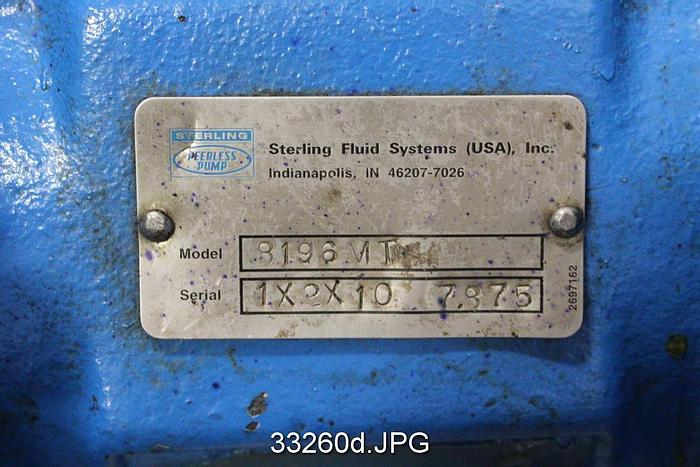 Used Goulds 3196 1x2x10 Pump #33260