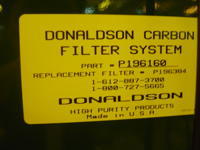 Used Donaldson Carbon Filter System